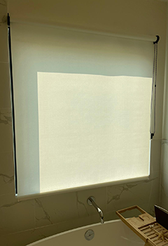 Custom Roller Shades for Bathroom in Newport Beach